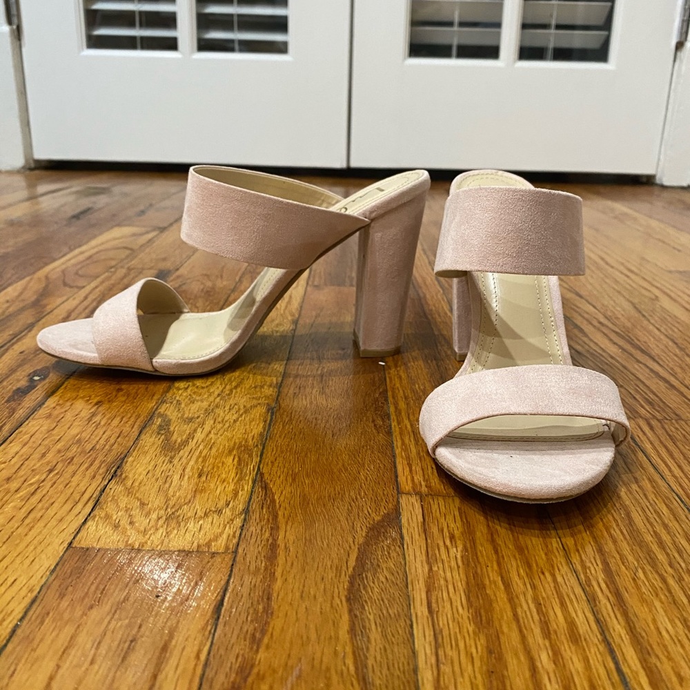 Lulus Nude Suede Heels